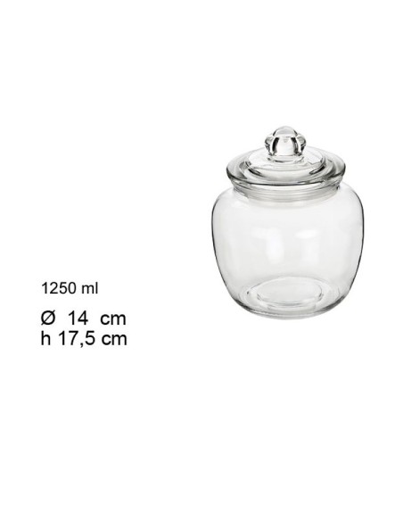 TARRO 1250ML CRISTAL HERMETICO