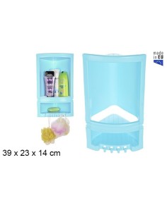 MUEBLE RINCONERA BAÑO DUCHA AZUL
