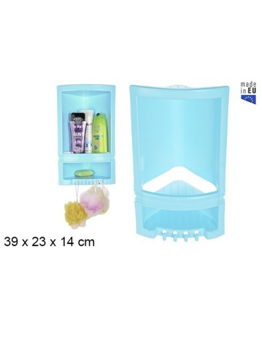 MUEBLE RINCONERA BAÑO DUCHA AZUL