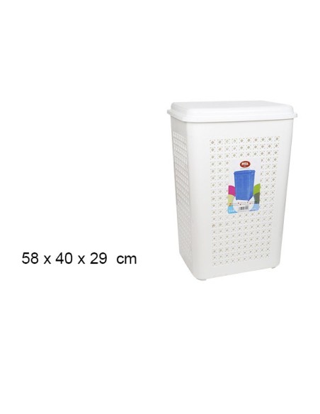 PONGOTODO 58x40x29CM PLASTICOBLANCO CON TAPA