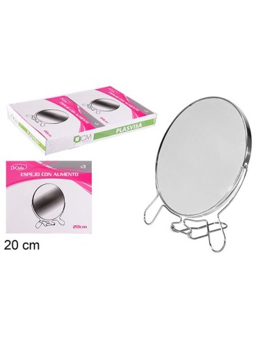 ESPEJO DOBLE CON AUMENTO REDONDO 20 CM