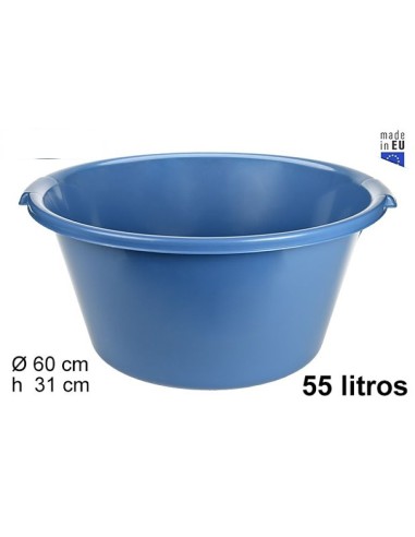 BARREÑO 55L PLASTICO EXTRA FUERTE AZUL