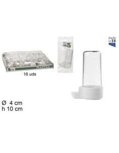 BEBEDERO PAJARO CORTO TRANSPARENTE 1PZA