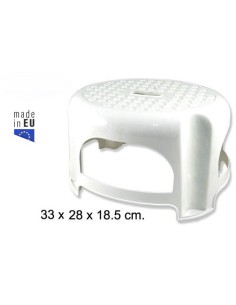 TABURETE 33X26X18.5CM BANCO BLANCO