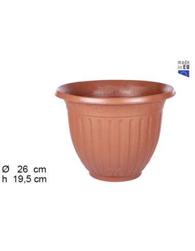 MACETA TERRACOTA DECORADA 26CM