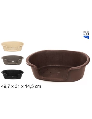 CUNA PLÁSTICO PARA MASCOTA COLOR NUEVO 50X31 CM