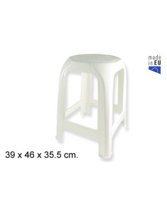 TABURETE 39X46X35.5CM BLANCO GRANDE
