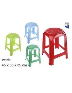 TABURETE 45X35X35CM ALTO COLORES SURTIDOS