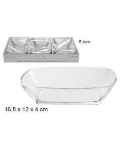 BOWL 17X12CM CRISTAL RECTANGULAR