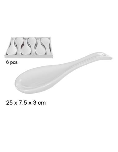 CUCHARA CERAMICA BLANCA