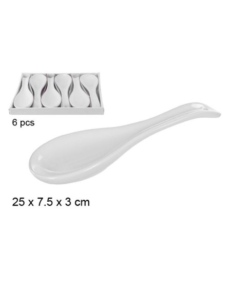CUCHARA CERAMICA BLANCA