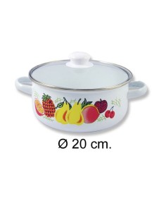 OLLA 20CM DEC C/TAPA CRISTAL