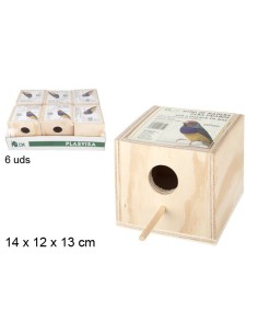 ACCESORIO NIDO MADERA EXOTICOS 14X12X13