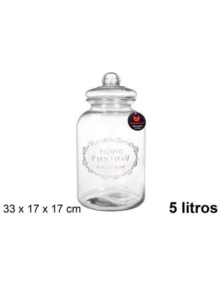BOTE 5L CRISTAL HERMÉTICO GALLETAS