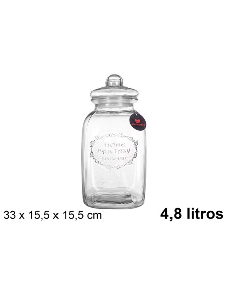 BOTE 4.8L CRISTAL HERMÉTICO GALLETAS