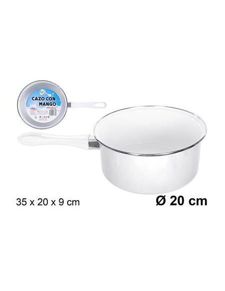 CAZO 20CM BLANCO CON MANGO
