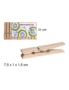 PINZAS 7.5CM 24UND DE MADERA