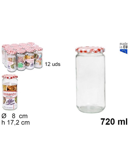 BOTE 720ML VIDRIO MULTIUSO