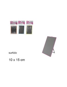 ESPEJO RECTANGULAR CON SOPORTE 10X15CM