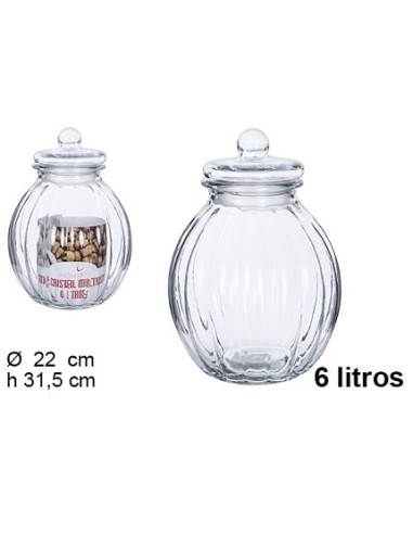BOTE 6L CRISTAL CALABAZA HERMETICO
