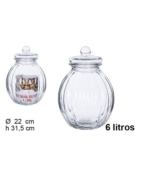 BOTE 6L CRISTAL CALABAZA HERMETICO