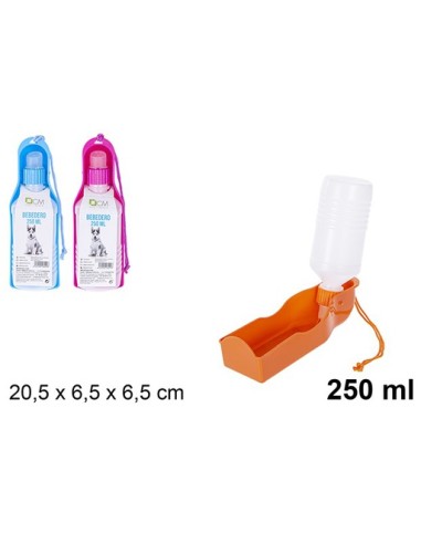 BEBEDERO BOTELLA PORTATIL PARA PERRO 250ML