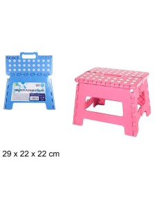 TABURETE 22CM PLASTICO PLEGABLE DOS COLORES SURTIDOS