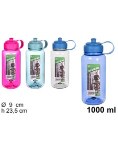 BOTELLA 1L AGUA COLORES SURTIDOS