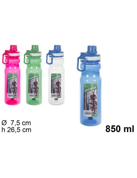 BOTELLA 850ML C/CAÑITA COLORES SURTIDOS