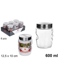 BOTE 600ML CRISTAL TAPA ACERO