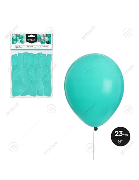 GLOBO MINT 23CM LÁTEX 50 UDS