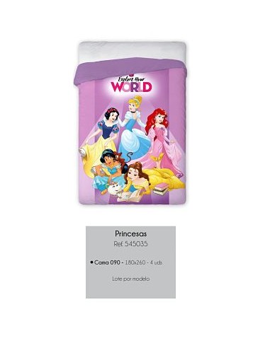 EDREDON PRINCESAS 180X260 ROSA