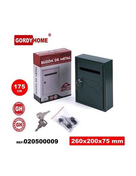 BUZON VERDE 26X20X7.5CM