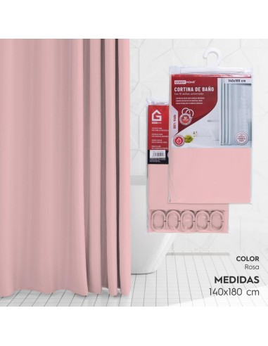 CORTINA DE BAÑO 1.4X1.8 ROSA