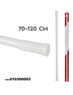 BARRA CORTINA 70-120CM EXTENSIBLE BLANCO