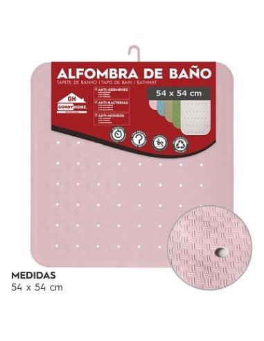 ALFOMBRA DE BAÑO 54x54 CM ROSA