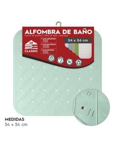ALFOMBRA DE BAÑO 54x54 CM VERDE