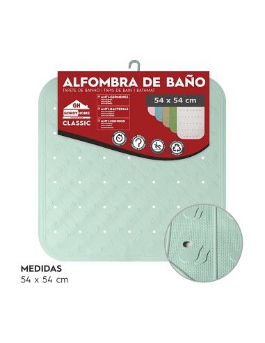 ALFOMBRA DE BAÑO 54x54 CM VERDE