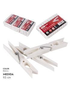PINZAS 9.5CM 10UND ROPA PLASTICO