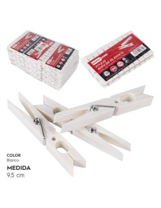 PINZAS 9.5CM 20UND ROPA PLASTICO