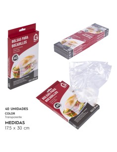 BOLSAS PARA BOCADILLOS 40 UDS. 17,5x30 CM