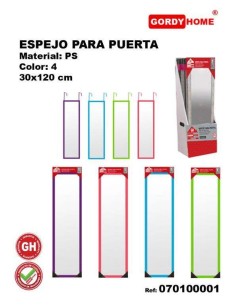 ESPEJO PUERTAS 30X120CM STDOS COLORES