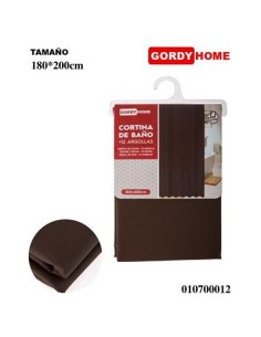 CORTINA BAÑO POLIESTER 180x200 MARRON