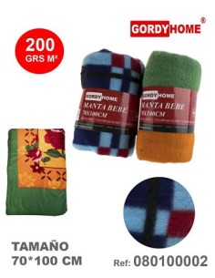 MANTA BEBE ESTAMPADA 70x100 CM