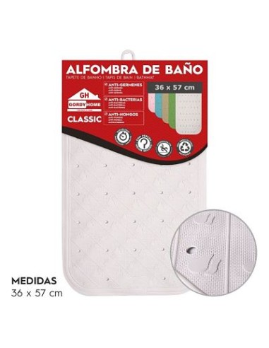 ALFOMBRA DE BAÑO 36x57 CM BLANCO