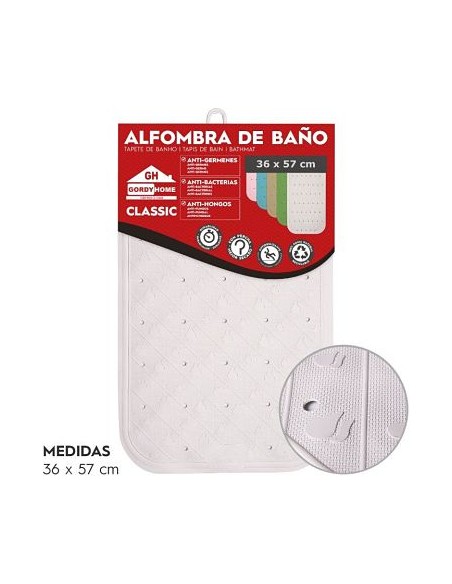 ALFOMBRA DE BAÑO 36x57 CM BLANCO