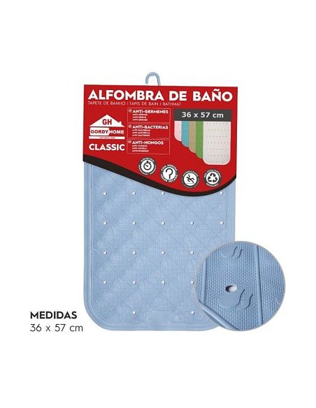 ALFOMBRA DE BAÑO 36x57 CM AZUL