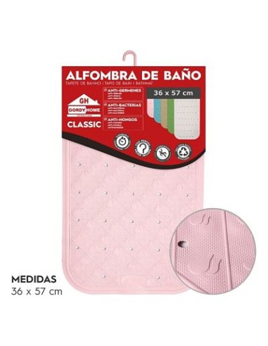 ALFOMBRA DE BAÑO 36x57 CM ROSA