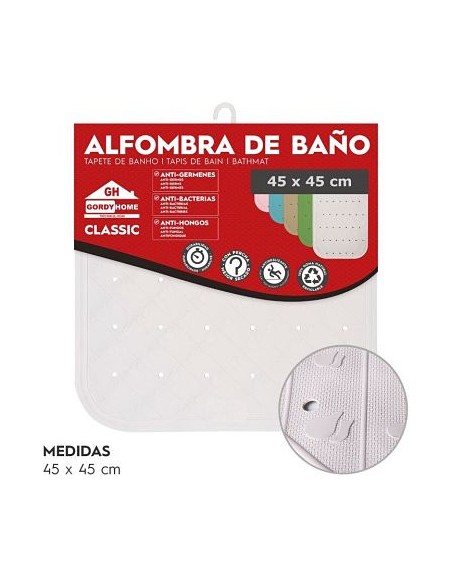 ALFOMBRA DE BAÑO 45x45 CM BLANCO