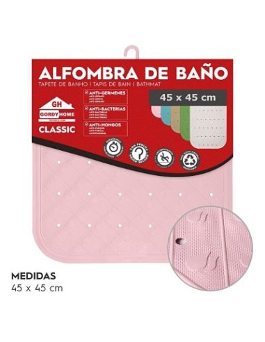 ALFOMBRA DE BAÑO 45x45 CM ROSA